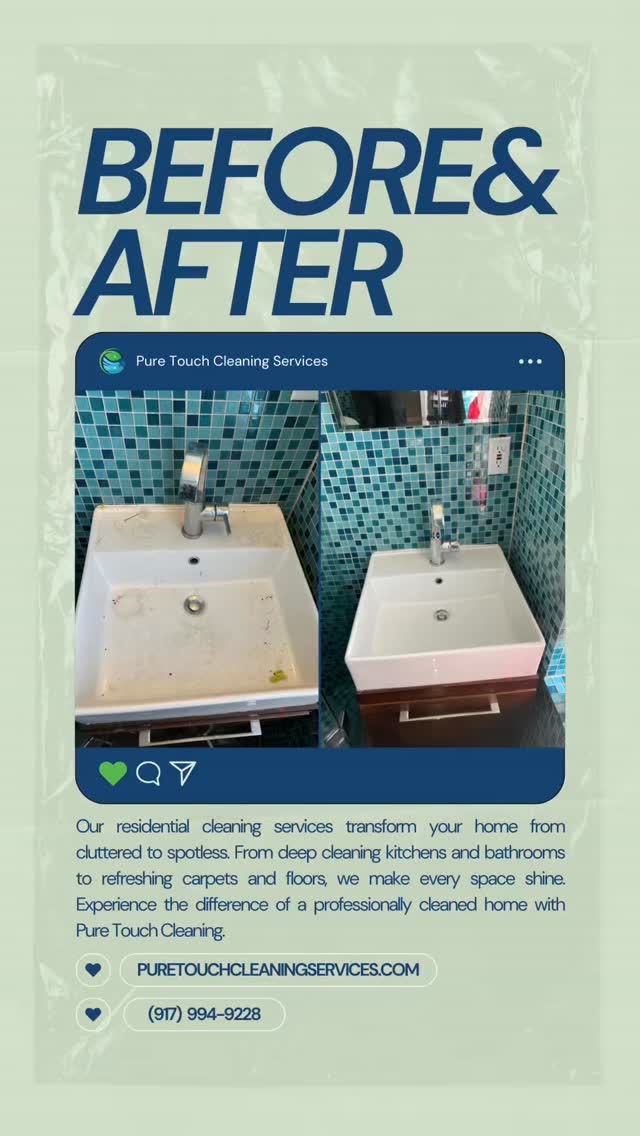 From dull and stained ➡️ spotless and gleaming ✨ sink shine restored.”
#SinkCleaning #DeepCleanNYC #BeforeAndAfter #PureTouchCleaning