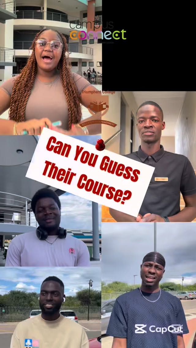 They described it, now it’s your turn to decode it. Can YOU describe your course in 3 words?
🔥😄🫵🏽
#CampusConnectNamibia #StudentLife #GuessTheCourse