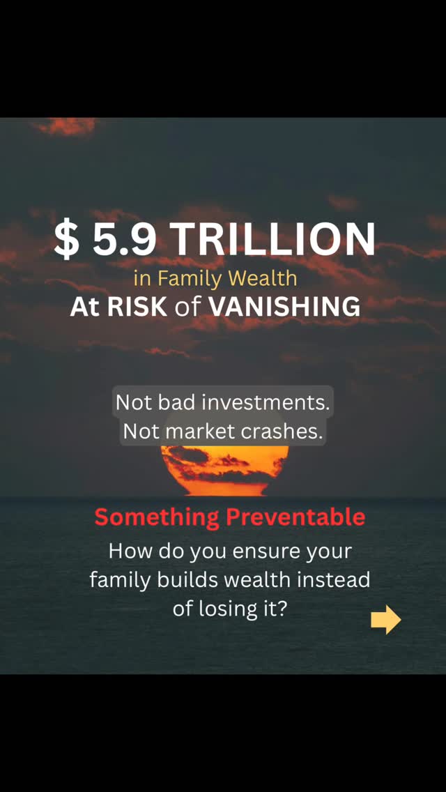 $5.9 trillion in billionaire wealth will transfer to heirs over the next 15 years.
UBS studied the families behind this transfer. What they found changes everything.
Most wealthy families lose their fortune within two generations. But these families won't.
I spent 15 years in private banking in Zurich. I saw both patterns: prepared heirs who thrived, and unprepared heirs who lost millions.
The difference wasn't the amount of money. It was what the families taught their kids.
Swipe to see:
→ Why most inheritances vanish
→ What I witnessed in Zurich
→ What prepared families do differently
→ How you can apply this (no billions required)
Full UBS report analysis + actionable steps for any family → link in bio
Which slide hit hardest?
#generationalwealth #UBSreport #wealthmanagement #familyfinance #financialeducation inheritanceplanning learnwithebba billionairefamilies wealthbuilding financialcapability