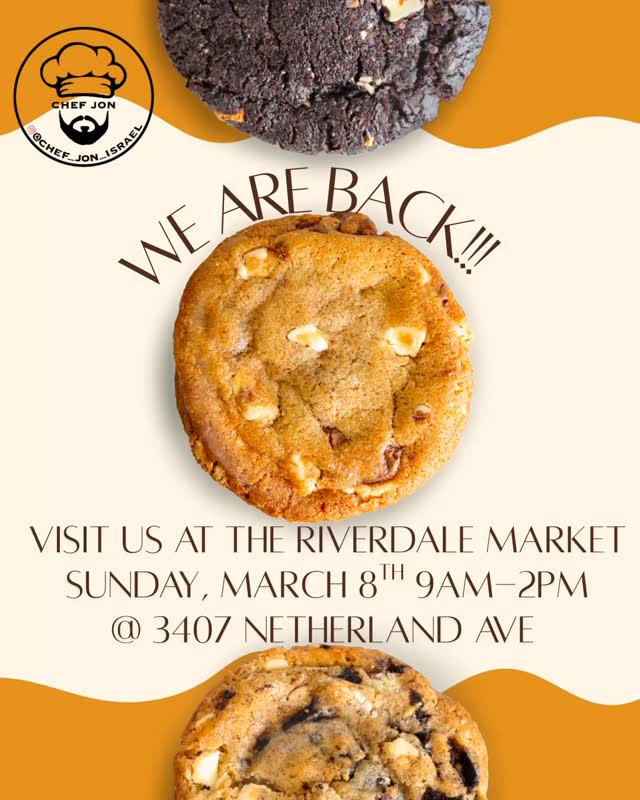 The Riverdale why Sunday market will be back starting this Sunday from 9 AM to 2 PM. We will be there with all of our classics and a couple of new flavors of the week. See you on Sunday.