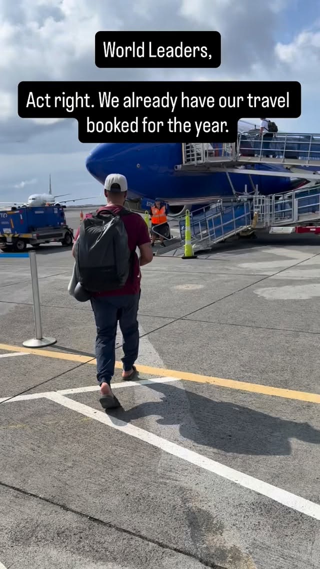I don’t know what yall are trying to do, but we got plans. #travel #marriedlife #flights #travellife @nomatic