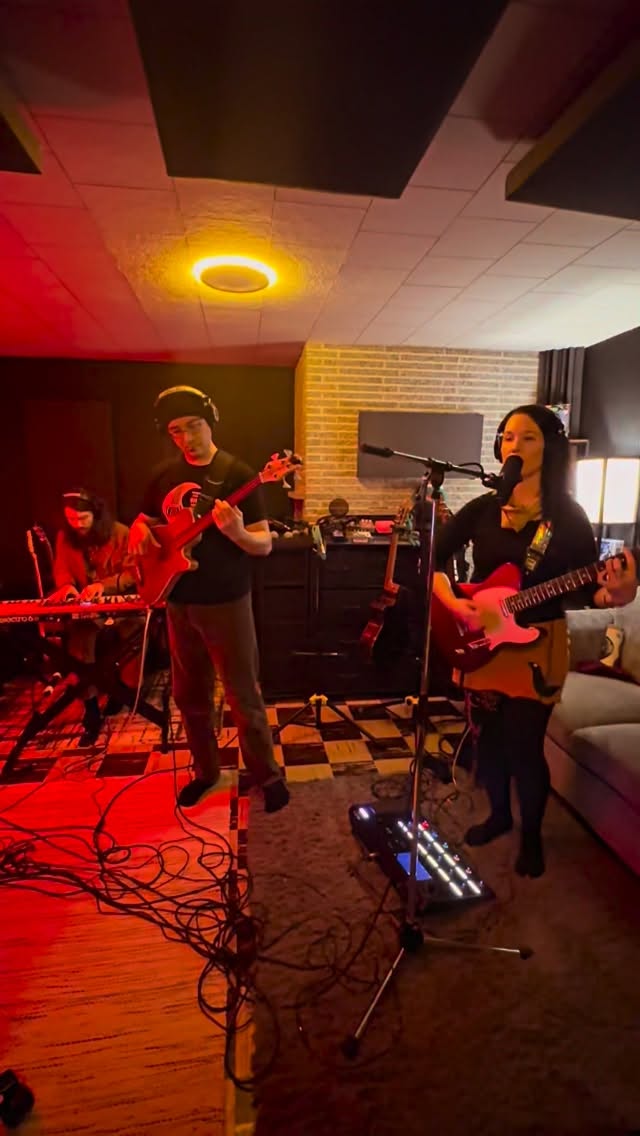 Featuring the inimitable Josh Mellinger @jmelldrums on kit and tablas. All the drum and bass tracks are complete and the groove has been established. There’s still time to help support the project, l!nks in bio. 💕 We are doing vocals today and then a big chorus tomorrow. It’s happening!!! Thank you to @jenwagnersongwriter for filming.