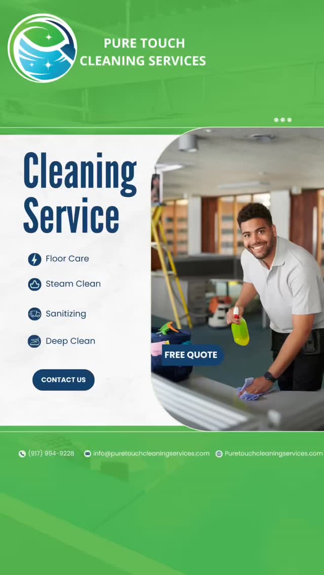Your business deserves more than a wipe-down.
Pure Touch Cleaning delivers detail-focused commercial cleaning services that impress both clients and staff.
🧽 Nightly cleans
🧼 Custom checklists
📍 Serving Brooklyn, Queens, Manhattan & beyond.
Let us handle the mess — so you can focus on the business.
#NYCCommercialCleaning #JanitorialServicesNYC #OfficeCleaningExperts #PureTouchClean
