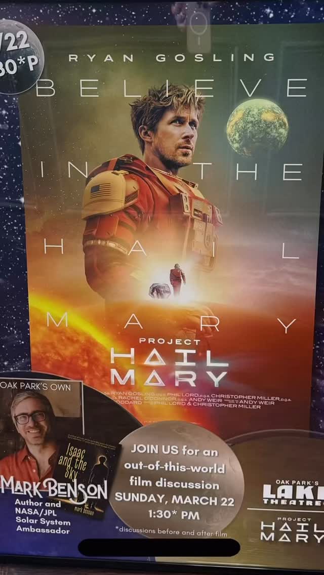🚀We have Project Hail Mary! (In Spanish too)
🎥 And don’t miss Mark Benson,Author & NASA Ambassador at the Lake Theater for a film discussion!
📖 Plus, we have signed copies of “Isaac and the Sky” by Mark Benson!
#independentbookstore #readitbeforeyouseeit #nasa #downtownoakpark