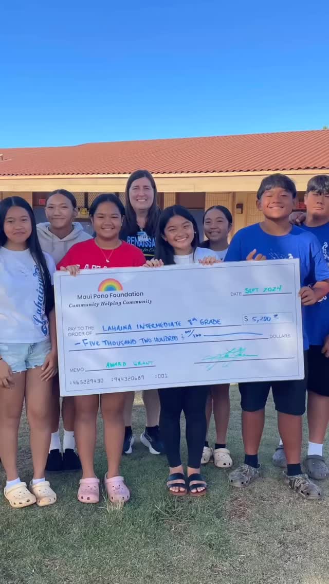Your support helps us take care of people in our community! Our students, teachers, small business owners, local artists, and many more!
#mauiponofoundation #communityhelpingcommunity