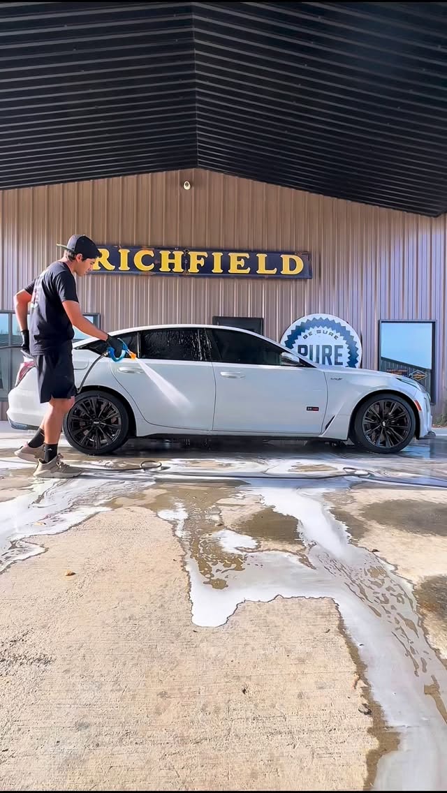 One of Cadillacs most coolest sedans ever built! 🔥
.
This Blackwing got our mobile maintenance detailing package. Perfect for those who want to freshen up their vehicle without leaving their home. 🤝
.
We offer scheduled maintenance details on a monthly, bi-weekly, or even weekly basis. If that sounds like you, message us today. We’re here for your auto care needs! 🧼