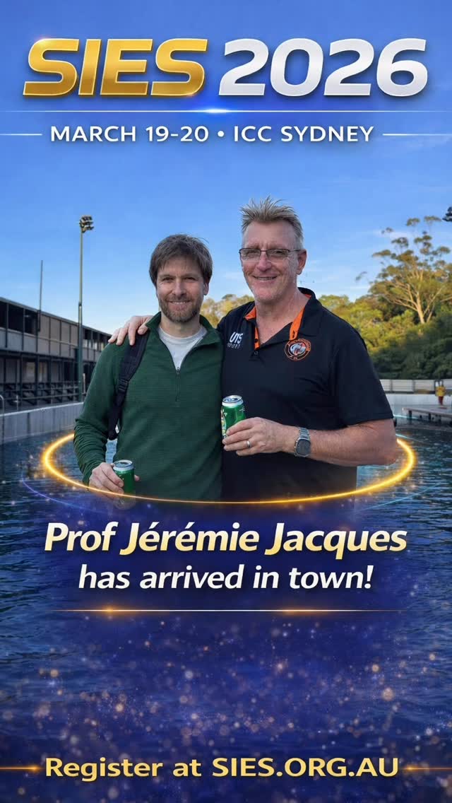 Prof Jeremie Jacques has arrived in Sydney for #SIES2026 ! See you all @iccsyd on March 19-20! Register at SIES.ORG.AU