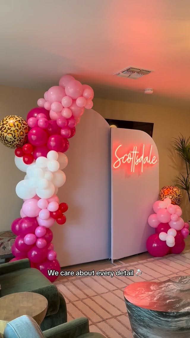 “A Tito Or Two Before I Do” ✨💍🩷🐆🐆👰♀️ HOW CUTE is that detail theme???? We’d love to help you with decorations, with where to stay, what to do.. we are the perfect resource for planning the dream bachelorette weekend #girlsweekend #scottsdalebachelorette #scottsdale #decor #titosvokda