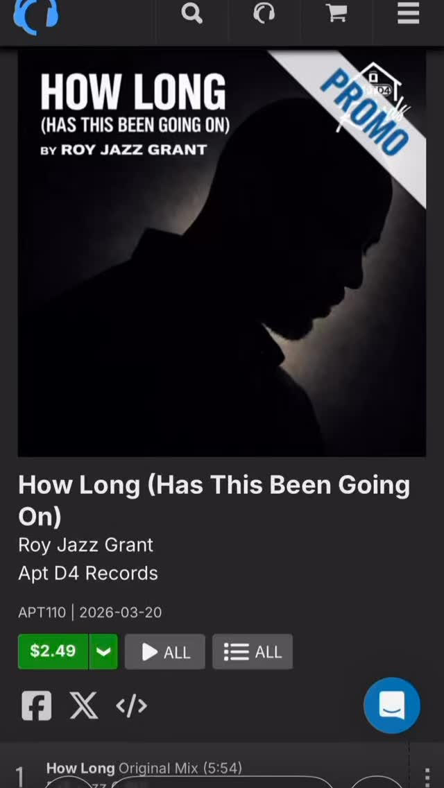 Apt D4 Records proudly presents
“How Long (Has This Been Going On)” 🎶
Already making waves on the charts and connecting on dancefloors worldwide… and this is just the beginning.
Thank you to every DJ and supporter pushing the sound forward. We see you.
Tap in now and be part of the movement.
🔗 Link in bio
#traxsource #aptd4records #soulfulhouse #housemusic #nowplaying