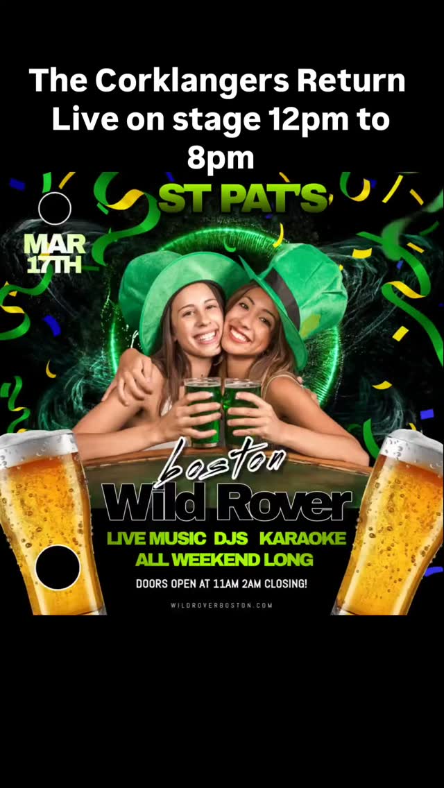 Wild Rover St Pats Day! Live bands, djs Guinness! Let's do this! Doors open 11am