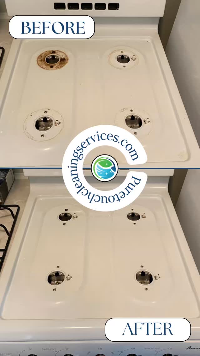 Built-up and burnt-on ➡️ spotless and ready to cook. Honestly, who else loves a good before & after? 🙌
#NYCCleaning #BeforeAndAfter”