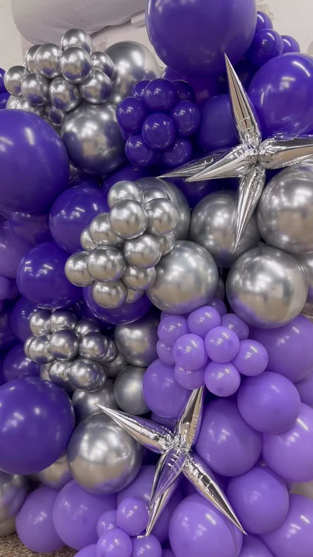 Celebrating 80 amazing years in style! 💜✨
A custom balloon photo backdrop designed to make memories shine at the party. Purple tones, chrome accents, and star details created the perfect statement wall for photos all night long. 📸🎈
📍 Photo backdrop for an 80th Birthday Celebration at Tarrant Events Center
#80thBirthday #BalloonBackdrop #EventDecor #BalloonDesign #BirthdayCelebration PurpleDecor PhotoBackdrop PartyDecor TarrantEventsCenter 🎉