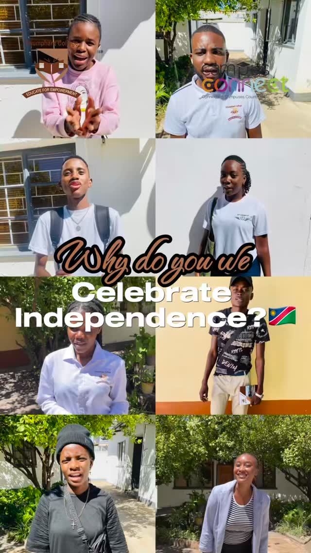 As Namibia celebrates 36 years of independence 🇳🇦, we asked Triumphant College-Tsumeb Campus students why this day is so important.
Their answers speak volumes! 💬✨
#NamibianIndependence #36YearsOfFreedom #YouthVoices #campusconnectnamibia