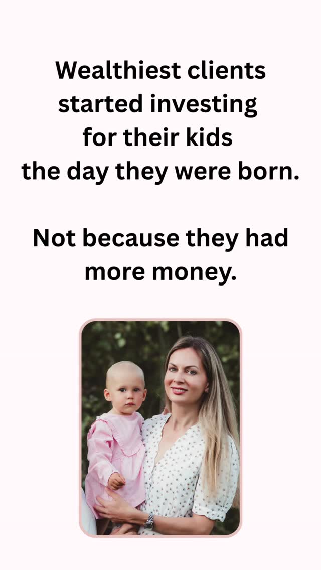 Time is the difference between comfortable and free. Start building wealth for your child early. #wealthbuilding #investingforkids #moneymindset #financialindependence