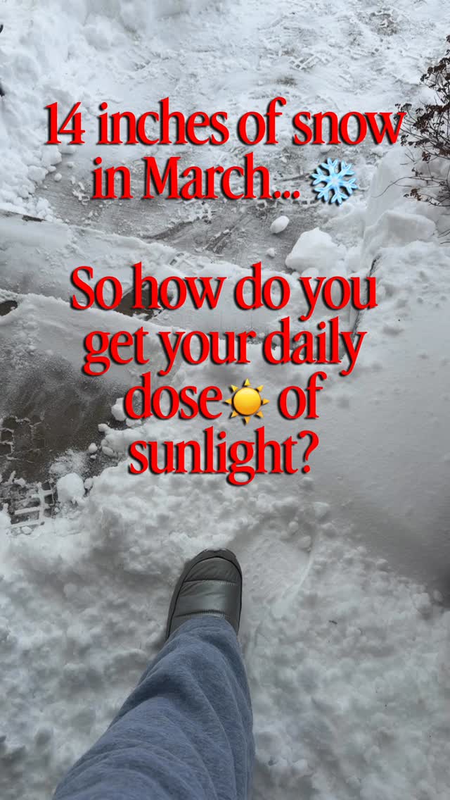 14 inches of snow in Minnesota… in March ❄️�hopefully the last one—but your body is still like: “we’re in winter mode.”
And one thing it still needs?�morning light—even when it’s gray, snowy, and freezing.
Because your circadian rhythm doesn’t care about the forecast.
Here are 2 simple ways to get it in:
☁️ 1. Step outside anyway (even 5 minutes counts)�Snow actually reflects light, so you’re getting more brightness than you think—even on cloudy days.�No sunglasses, just let your eyes take it in.
🏠 2. Window light isn’t enough—get closer or crack the door�Stand right by a window, open the blinds fully, or step onto your porch.�Light through glass is weaker—your brain needs the real signal.
Your energy, sleep, hormones—they’re all waiting on that cue.
So yeah… 14 inches of snow might not be what we wanted,�but it’s still something your body knows how to work with.
#CircadianRhythm #MorningLight #MinnesotaLife #priyankasagar_rdn #EnergyHabits