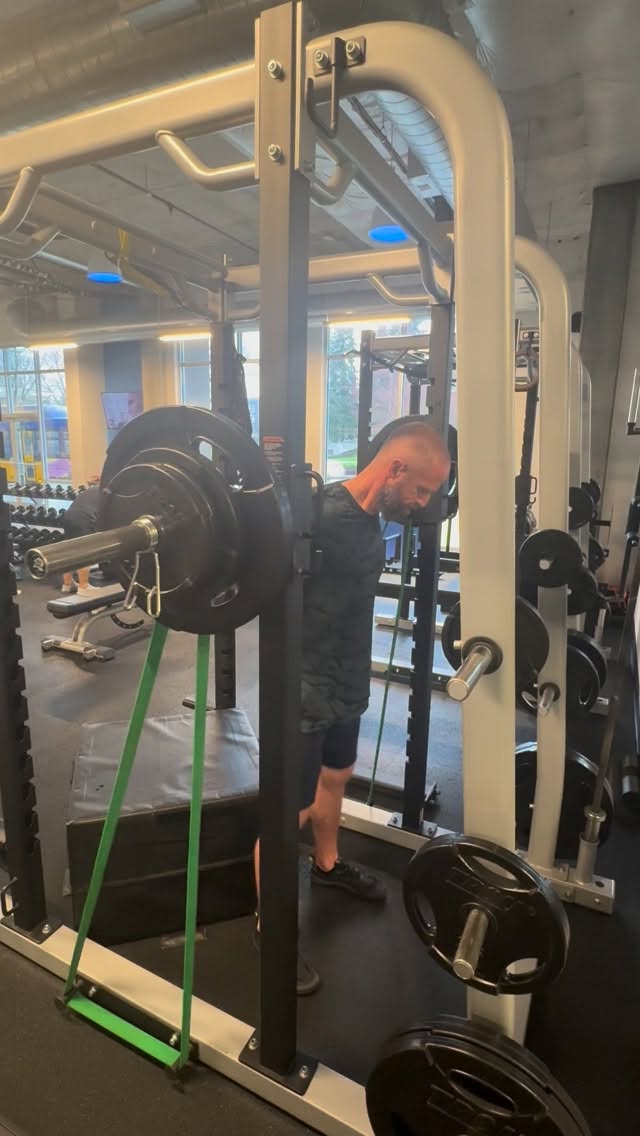 Why do banded box squats?
* builds explosive power
* reinforces proper squat depth
* more glute and posterior chain activation
* improves starting strength
* joint friendly by lessening the load
* teaches control and stability
#gym #personaltrainer #m2fitnessredmond