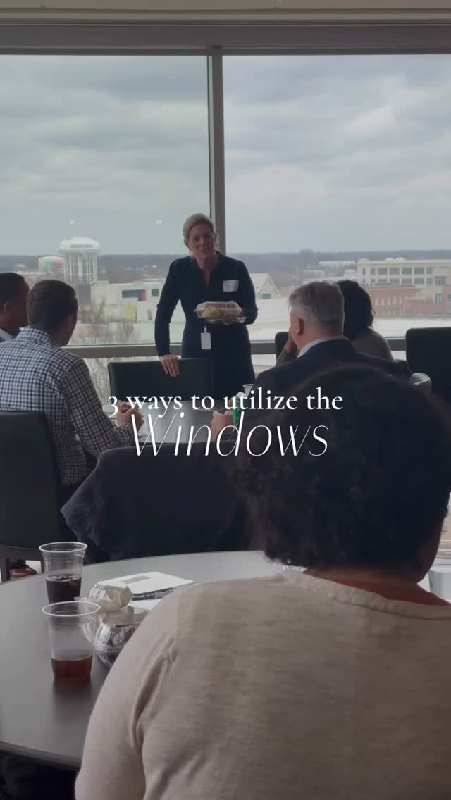 The windows in our space are perfect for any event, providing the beautiful back drop of our city. You may use them for:
🪑 Extra seating with a view
🗣️ Speaking location for a presenter
💥 Backdrop for photos
Come see them for yourself - pvcevents.com