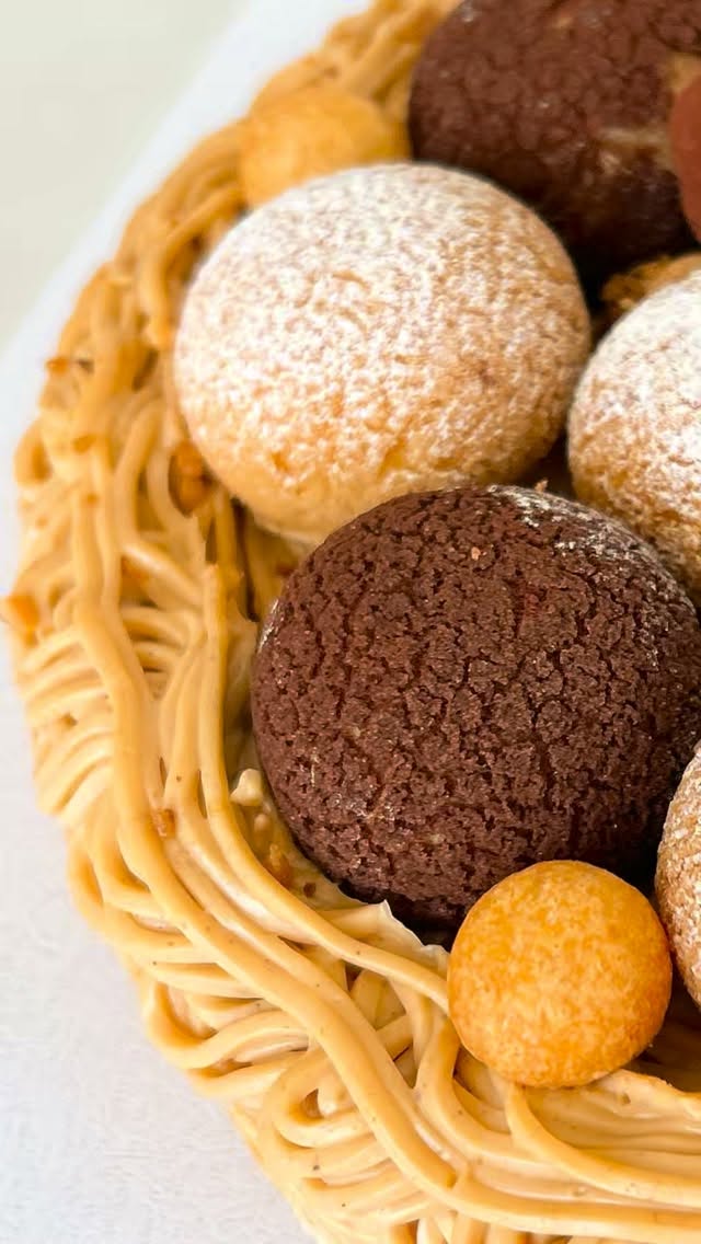 Easter Saint-Honoré ✨
A French classic, reimagined with almond and hazelnut praliné (très gourmand), choux craquelin with light chocolate and vanilla chantilly, on a crispy, buttery puff pastry.
Serves 8-10
Limited Easter edition
Last day to order: Tuesday 31.03 (unless sold out prior)
Very limited quantities available
Pre-order now.
#frenchpatisserie
#hautepatisserie
#pastryart
#pastrychefsofinstagram
#luxurydesserts
#dessertsofinstagram
#beautifuldesserts
#pastrydesign
#frenchdessert
#artisanpatisserie
#frenchpastrychef
#praline
#foodphotography
#foodstyling
#dessertgram
#sydneydesserts
#sydneyfood
#sydneypatisserie
#easterdessert
#easter2026