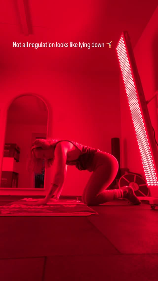 Not all regulation looks like lying down
This might look like effort… but it’s actually one of the ways I calm my nervous system. Which feels slightly ironic 😄
A little reminder that “doing more” isn’t always what the body is asking for.
Sometimes it’s this, Stillness inside effort, Breath steady, Mind quiet, Eyes closed.
From the outside it might look like I’m doing something…but internally it’s the opposite.
Less noise.
Less pushing.
More being.
This is one of the ways I regulate my nervous system — not by stopping completely, but by finding calm within the movement.
We don’t always need to do more.
Sometimes we just need to be differently.
There’s something about being upside down, focused, breathing steadily… where everything else just quiets.
No overthinking.
No spiralling.
Just… here.
So this is just a little reminder that regulation doesn’t always look like lying still.
Sometimes it looks like finding stillness inside the effort.
Doing less… but being more in it.