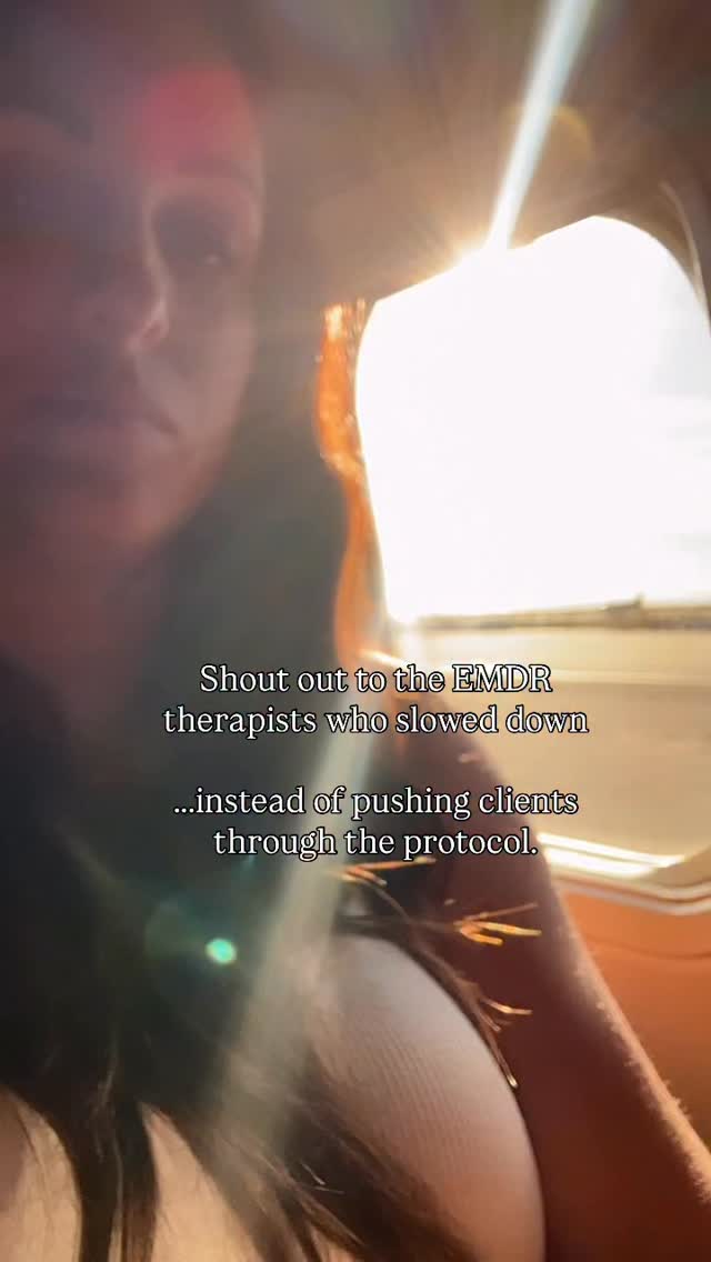 Shout out to the EMDR therapists who slowed down…
instead of pushing clients through the protocol.
Because you felt it.
That moment when something in the room shifted—
and you knew continuing forward wasn’t the answer.
So you paused.
You tracked the nervous system.
You followed the body instead of the script.
That’s not “doing it wrong.”
That’s clinical attunement.
Because here’s the truth most trainings don’t teach clearly enough:
👉 It’s not resistance.
👉 It’s not avoidance.
👉 It’s a nervous system that doesn’t yet have the capacity to stay with the material.
And when we push past that…
we don’t get deeper processing—
we get overwhelm, shutdown, or looping.
But when you slow down…
when you work at the edge…
when you build capacity instead of forcing reprocessing…
✨ Everything changes.
This is the missing piece for so many EMDR therapists.
And it’s exactly what I’m teaching in my upcoming masterclasses— and even deeper inside EMBODIED this July.
If you’ve ever felt like:
“I know something is happening in the body… but I don’t know what to do with it in the moment…”
This is for you.
👇
Comment SOMATIC and I’ll send you the free masterclass details
Comment EMBODIED if you’re ready for the full training experience in July
Let’s go beyond protocol…
and into the nervous system work that actually creates lasting change.
#EMDRtherapist #traumatherapy #somatictherapy #nervoussystemregulation #EMDRtraining