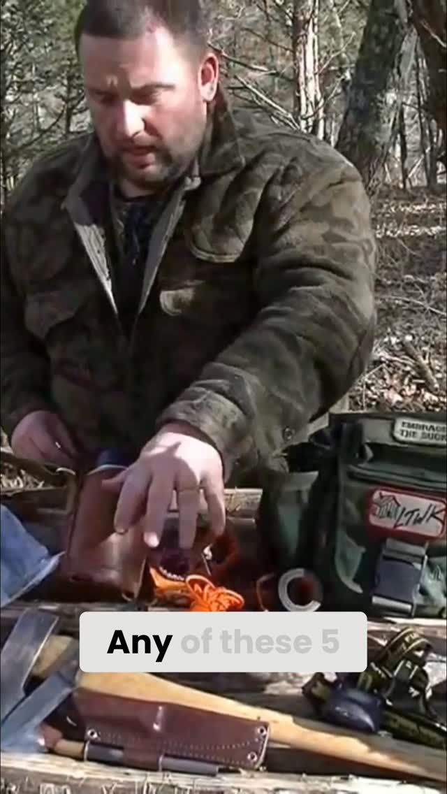 Essential bushcraft tools for survival. Preparedness is key. Pre-made gear saves lives in the wilderness. Are you ready? #Bushcraft #SurvivalGear #WildernessSurvival #Preparedness #OutdoorSkills #AdventureReady #SurvivalTips #ReelsOfInstagram