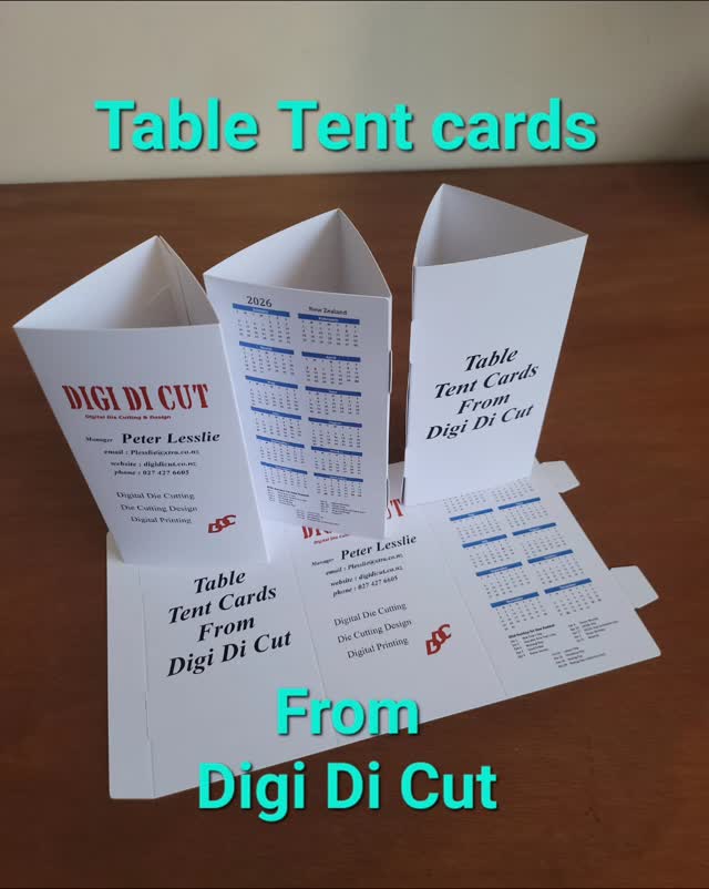 Table tent cards from www.digidicut.co.nz
