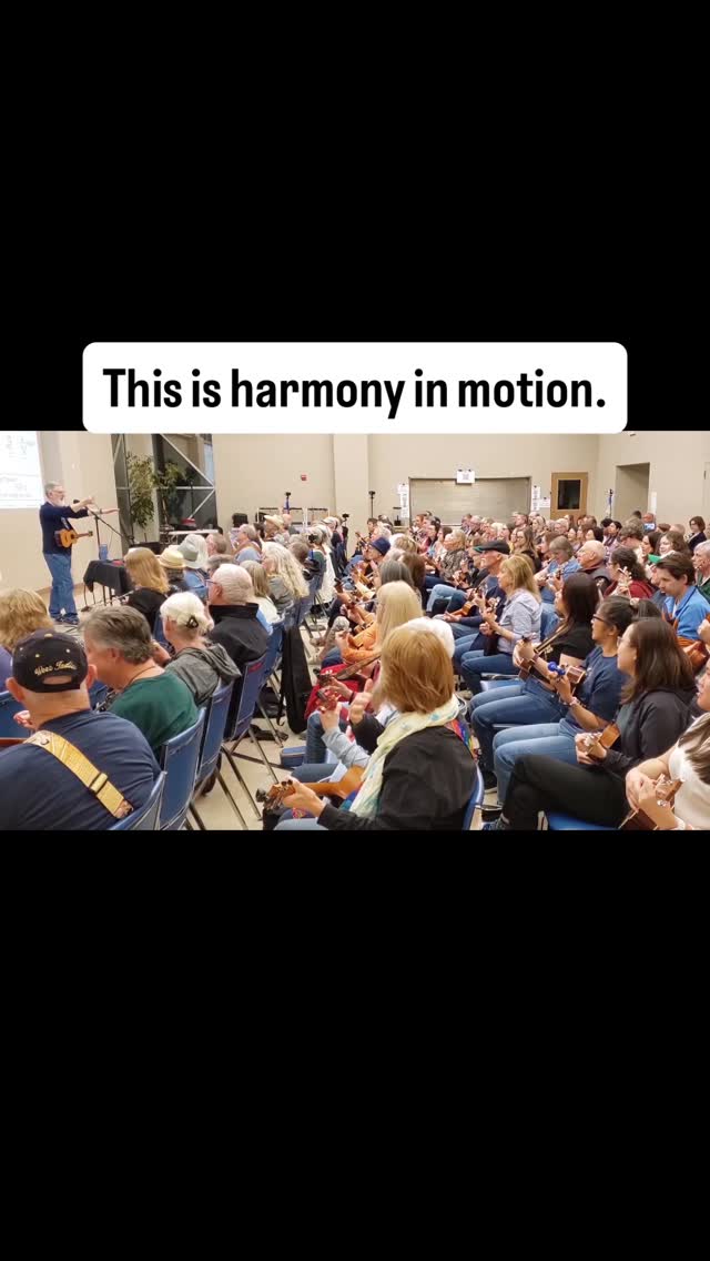 “Magic happens in this room.” - Bob Guz, Austin Ukulele Society.
The spark was felt 16 years ago, after watching the Mighty Uke documentary. Ukulele enthusiasts Bob Guz & Jen Richardson decided they wanted to build a ukulele community in Austin. What started with a Craigslist ad and a dozen people showing up to play, is now the nonprofit powerhouse: the Austin Ukulele Society. Once a month 170 people or more show up for a workshop, where Bob breaks down a simple song, tailored so all level of players can contribute. Once they find their groove, they perform the song for a recording shared with their huge global audience on YouTube. In a world that often feels fractured, the @austinukulele society serves as a reminder that harmony isn’t just a musical term - it’s a social one. #musicheals #AustinUkuleleSociety #austinmusic #Unity #ukulele
( video courtesy of The Austin Ukulele Society)
