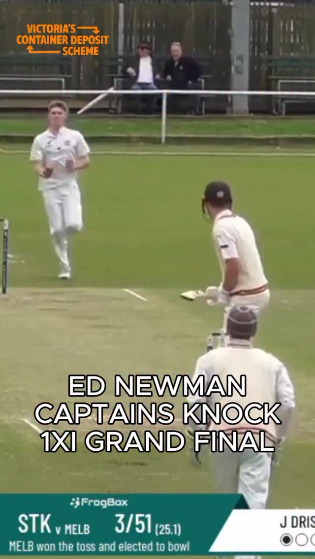 Thanks to our friends @cdsvic, @stkildacc Captain Ed Newman will no doubt ‘Feel A Million Bucks’ after the weekend! 💪🤝
The Saints skipper top scored in the first two innings of the match, and steadied the ship for St Kilda after being 3-44 on day 1. He was also awarded the John Scholes medal for being the player of the final! 🏅
#VicPremCricket