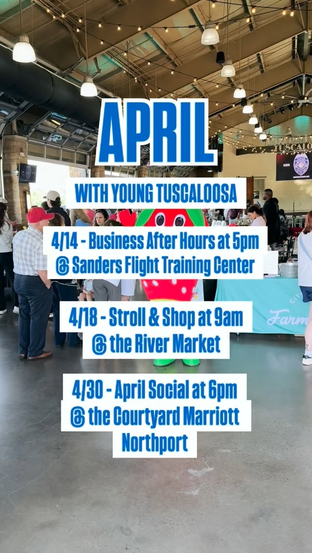 Celebrate Spring and Summer with YT this April! We’ve got several events lined up for ya 🤘 #YoungTuscaloosa