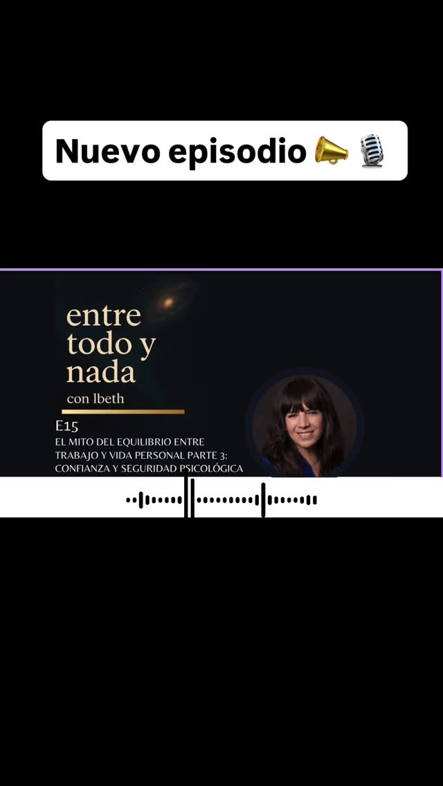 Nos enseñaron que hay que encontrar equilibrio
entre el trabajo y la vida personal.
Pero… ¿y si el problema no es el balance?
¿Y si el problema es que nos estamos dividiendo?
—
Si no confías en ti…
dudas de todo.
Si no te sientes seguro…
te escondes, te adaptas, te haces chiquito.
Y eso no se queda solo en un área.
Se siente en todo.
En cómo trabajas.
En cómo te relacionas.
En cómo vives.
—
El equilibrio real no está afuera.
Empieza dentro.
En tu confianza.
En tu seguridad.
En tu relación contigo.
—
🎙️ Nuevo episodio de entre todo y nada
E15 – Confianza y Seguridad Psicológica
Parte 3 de esta serie sobre el mito del equilibrio. - Enlances en los comentarios.
✨ Escúchalo y cuéntame:
¿Dónde en tu vida te sientes realmente seguro siendo tú?
#TheHumanSideOfInnovation #Podcast #CrecimientoPersonal #Confianza #VidaConsciente EntreTodoYNada