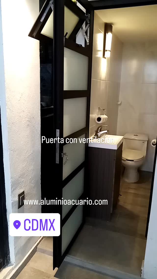 Solución a los baños sin ventilación #puertasyventanas #aluminioacuario
