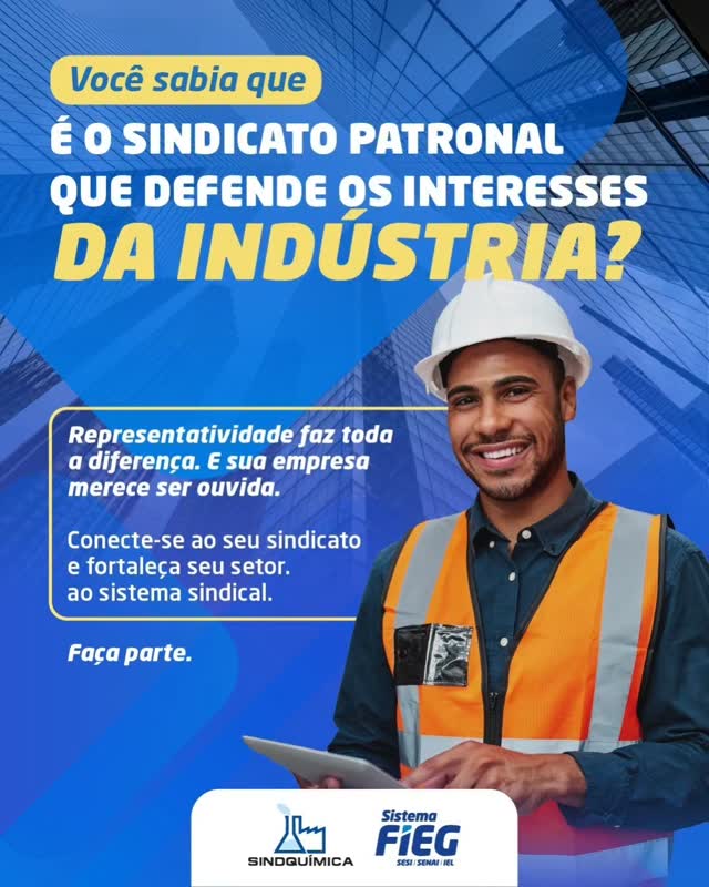 Enquanto sua indústria produz, decisões regulatórias, técnicas e econômicas estão sendo tomadas — e impactam diretamente o seu custo, seu risco e sua competitividade.
É por isso que os Sindicatos Patronais existem.
Eles representam as indústrias nas mesas onde as regras são definidas, defendendo o equilíbrio regulatório, a competitividade e o desenvolvimento do setor produtivo.
Mas o impacto vai além.
Ao se conectar ao seu sindicato, sua empresa passa a fazer parte de um ecossistema completo de desenvolvimento industrial:
✔ Acesso à capacitação técnica e inovação (SENAI)
✔ Promoção de saúde e qualidade de vida para trabalhadores (SESI)
✔ Desenvolvimento de lideranças e talentos (IEL)
✔ Apoio estratégico e empresarial (SEBRAE)
✔ Representatividade e articulação institucional (FIEG)
Empresas que participam não apenas acompanham o mercado — elas se fortalecem para competir melhor.
Agora a pergunta é clara:
sua empresa está aproveitando esse sistema… ou ficando de fora?
🤝 Conecte-se ao seu Sindicato Patronal e fortaleça sua indústria.
📲 Saiba mais: www.sindquimicagoias.com.br
📞 (62) 98230-1812
#SistemaFIEG #SindicatosPatronais #IndustriaForte #Competitividade #RegulatorioANVISA