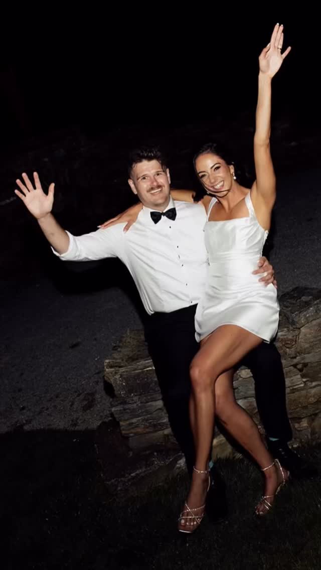 Celebrating newlyweds with friends who make every moment feel bigger! 🪩✨