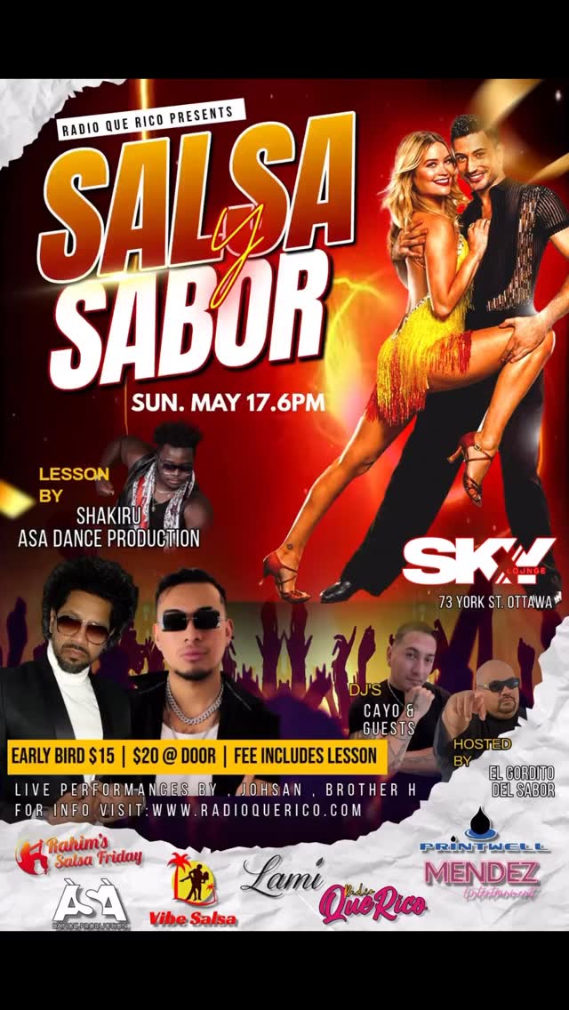 Tienes tus boletos???
Do you have your tickets yet???
Link in bio
#ottawa #salsadancing #longweekendvibes🍹☀️
