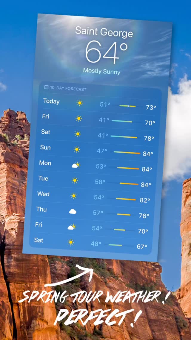 Spring Tour weather is Ideal!!! April 11th 2026. 10 Days away! Register today to guarantee your shirt size. Come play in St George with us!!
