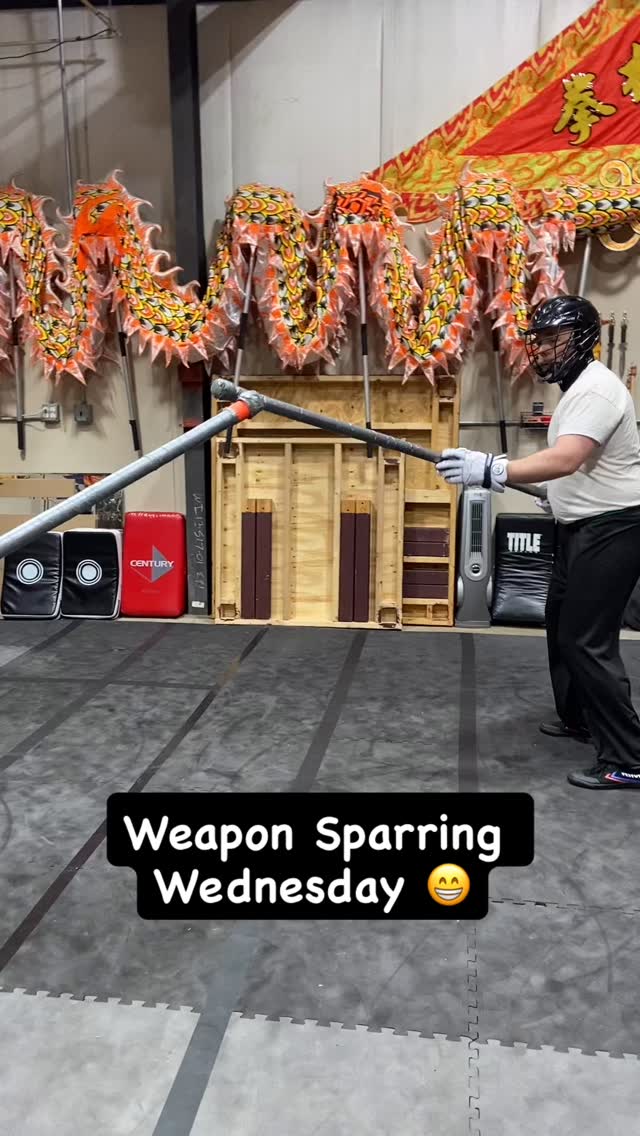 The staff is a very versatile weapon and is the cornerstone of Shaolin techniques. #weaponsparring #staff #cudgel #shaolin #madisonwi