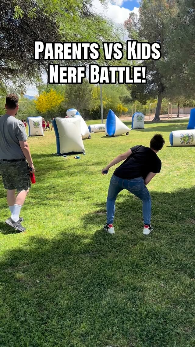 The last game of the party can be the most fun! Parents vs Kids