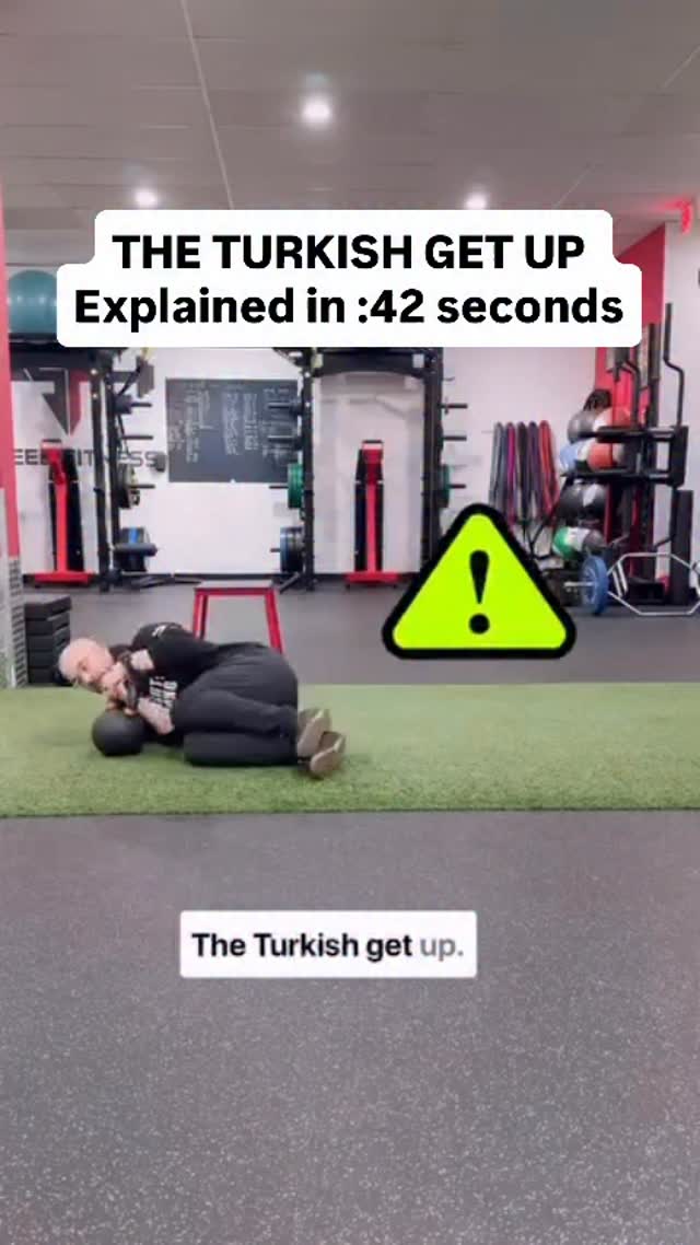 The Turkish Get-Up: A fancy way to lie down and stand up again, but make it a workout. If you master this, youāll feel like a warrior. If not, itās entertaining. Letās break it down step by step: sorry for the details, but theyāre necessary.
1ļøā£ The Fetal Position: Start on your side, hug the kettlebell, and roll onto your back. Extend the weight up.
2ļøā£ Roll to Press: Use your leg and core to roll to your side. Donāt just arm press; use force. Lock the arm out overhead.
3ļøā£ Get Up to Elbow (Archery Move): Press up onto your elbow, keeping your eyes on the kettlebell.
4ļøā£ Post to Hand (Pickle Jar Technique): Press up onto your hand and screw it into the ground. Ensure your wrist, elbow, and shoulder are stacked.
5ļøā£ Bridge & Swipe: Push your hips up like youāre showing off your best dance move.
Swipe your leg straight, aligning your knee with your hand. This isnāt freestyle; itās a straight line: hand, knee, foot.
6ļøā£Shift your weight, remove your hand from the floor, and sit tall in a half-kneeling position. Take a deep breath.
7ļøā£Drive through your leg and stand tall, like a warrior. Hold for a second and flex if needed.
Now, flip and reverse it š¤š§šŖ
8ļøā£Step back into a controlled lunge, lowering yourself respectfully.
9ļøā£Realign your knee with your hand. This is crucial; skip it and you risk tipping over. Sweep your leg back through and return to the bridge.
šReverse everything you did. Lie back down and maybe shed a tear of exhaustion or pride.
DM us for the best coaching in Ridgefield, CT!