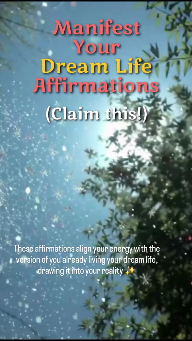 These affirmations align your energy with the version of you already living your dream life, drawing it into your reality ✨
#affirmations #manifesting