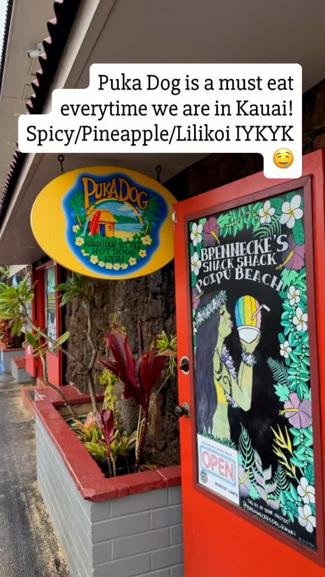 We LOVE Puka Dog! Did you know it was featured on Anthony Bourdain’s show No Reservations back in 2008 (season 4, episode 9 titled Hawaii)?
#kauai #kauaieats #pukadogkauai #pukadog #kauaivacation