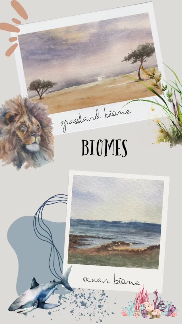 Happy Monday all! This week is a BIOMES theme. Here are two videos of some backgrounds for my biomes pack. Enjoy x #paintingvideo #biomeslearning #wildfeatheredu