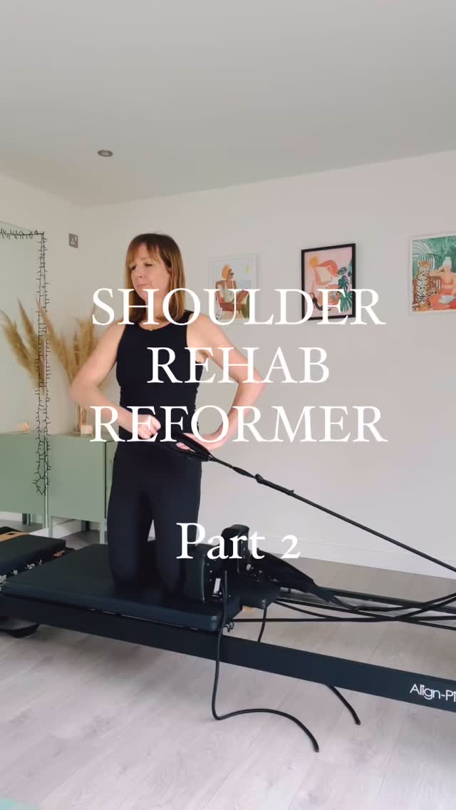 Shoulder Rehab | Level 2
Once full range of movement returns, good control with double arm work progress to single arm.
- High kneel PNF arm- much more challenging than you think, as you have to control your pelvis control as well as the diagnonal movement- working those scapular stabilisers, posterior delts
- External rotation at 90 degrees high kneel: Often the most challenging movement for a shoulder/ working the rotator cuff but again in an unstable position
- Half plank arm circles- this is really working the weight bearing arm/ all muscles co-contrating to stabilise the shoulder joint.
#pilates #pilatesforshoulder #pilatesstudio
