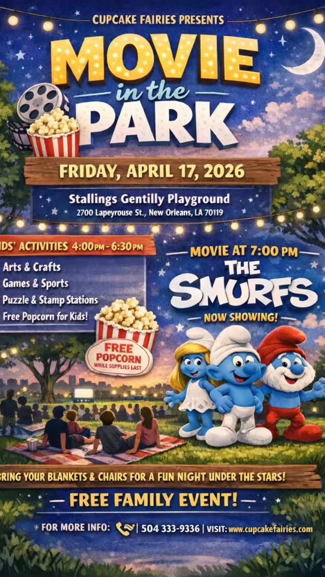 TOMORROW is the day!!! 🎉🎬
Join us for an unforgettable Movie in the Park!
✔️ Free admission
✔️ Kids activities
✔️ Great movie
✔️ Family fun