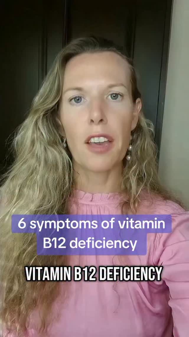 Symptoms of vitamin b12 deficiency. Studies show that low levels of vitamin b12 may be more common in people with hypothyroidism. Vitamin b12 is also involved in making and metabolizing thyroid hormones. Fatigue is a common symptom of low vitamin b12 and optimizing vitamin b12 may help thyroid symptoms. #vitaminb12 #vitaminb12deficiency #hypothyroidism #thyroid #vitaminb12deficiencysymptoms