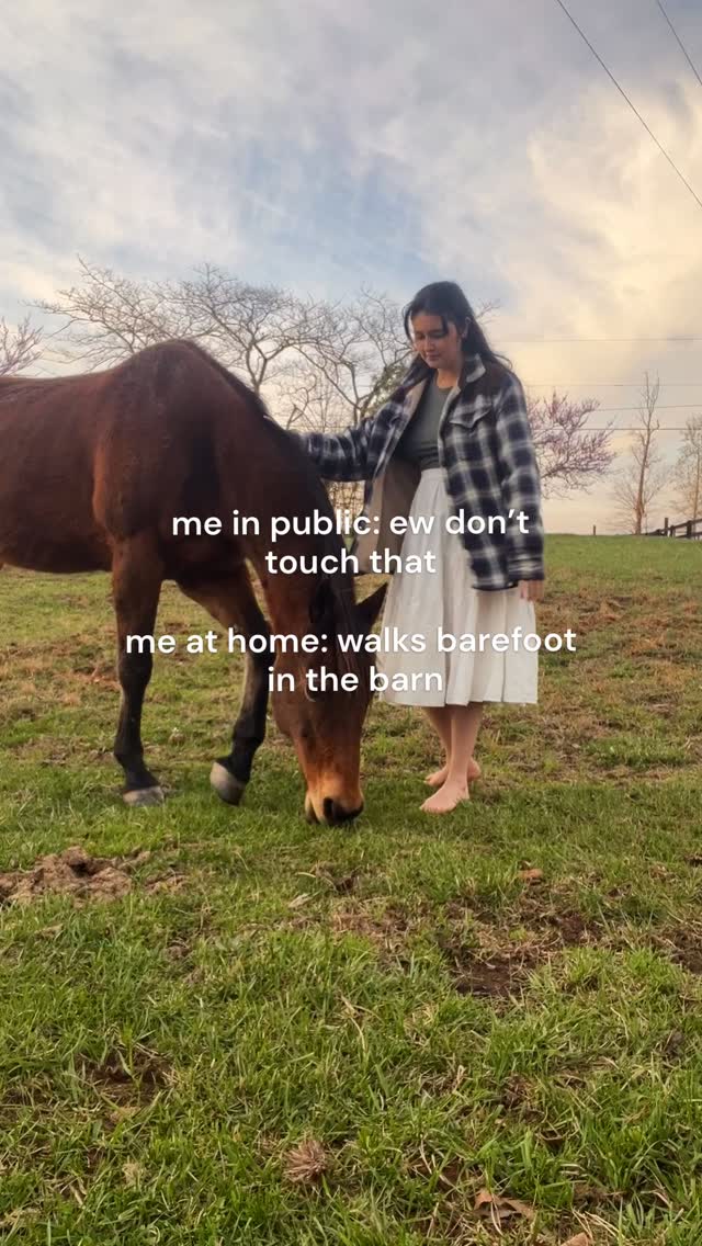 Something about animal germs doesn’t phase me… but people germs?? instant ick 😅 and for the record … growing up around animals + soil actually exposes you to more diverse microbes, which can help support your immune system over time. That’s facts. Now I’m curious which you would rather avoid?