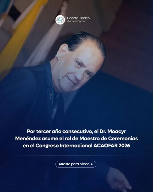 Dr. Moacyr Menéndez atua pela 3 vez como Mestre de Cerimonias no Congreso da ACAOFAR (harmonização oro facial) em Buenos Aires - Argentina