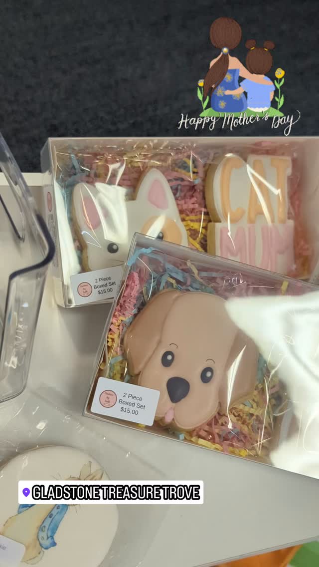 Do all your shopping in one place - Mother's Day Cookies are stocked in Gladstone Treasure Trove they make a great addition to a Mother's Day gift.