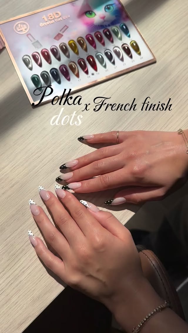 Black and white but make it fun! 😍 #bostonsnaillounge #gelnailsboston #bostonbeauty #luxurynails #efilemanicures