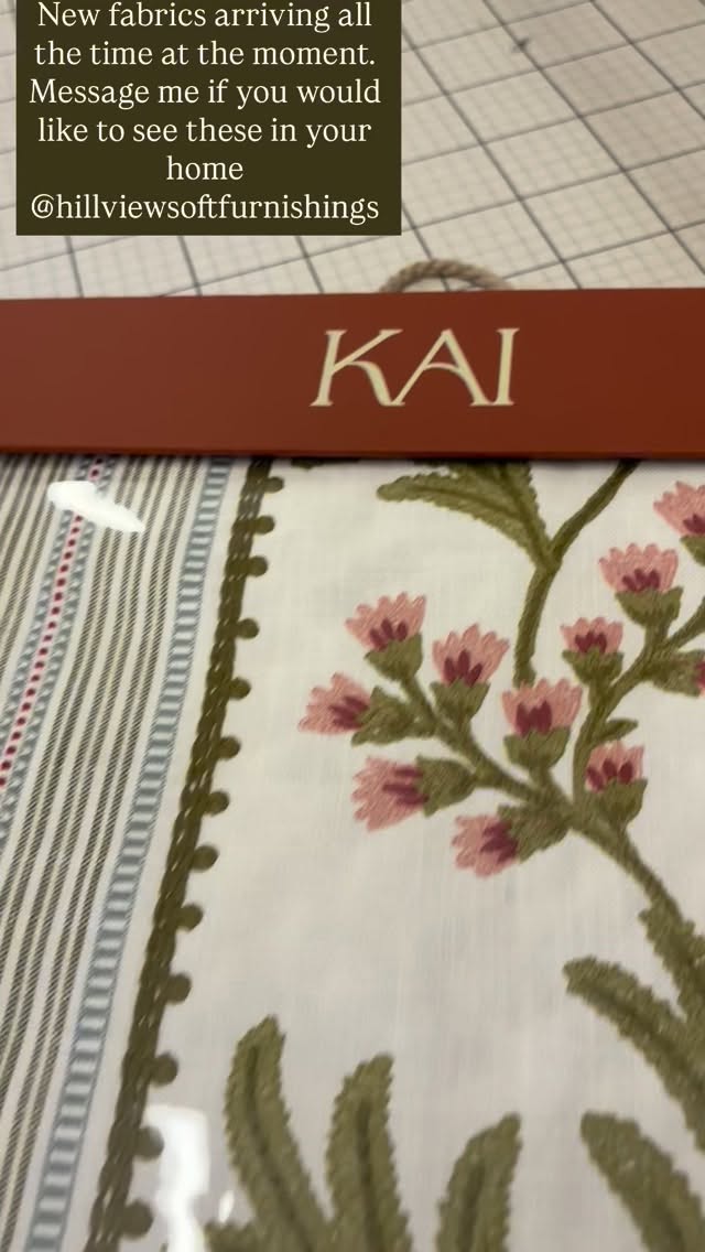 If you are thinking of refreshing a room or two at home then message me to view these and more new fabric designs. Really beautiful colours coming in. @kaifabrics #malvern #ledbury #curtainmakerworcestershire