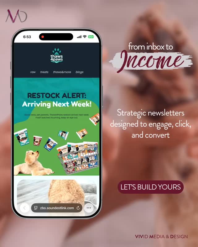 Your audience is already checking their inbox, the real question is are you giving them a reason to click and buy?
We create email experiences that capture attention, build trust, and drive real results for your brand week after week. No fluff, just strategy that converts. 🖥️
Ready to turn your emails into a revenue stream? Send us a message 📩
Check us out at www.vividmediadesign.au�
#VividMediaDesign #NewsletterDesign #EmailMarketing #CreativeStudio #SocialMediaManagement #DesignThatConnects #DigitalDesign #VisualStorytelling #CreativeInspo #ContentDesign #ModernDesign #WebsiteGoals